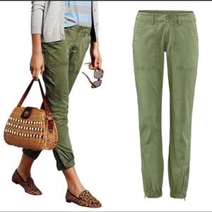 Cabi Traveler Green Utility Jogger Ankle Pants Size 4